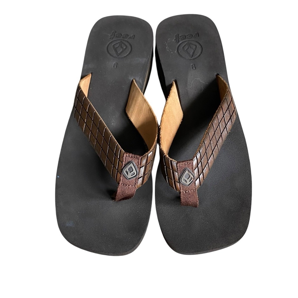 Reef Platform Thong Sandals Women 10 Brown Flip Flops Summer Beach Casual Y2K - Picture 2 of 8